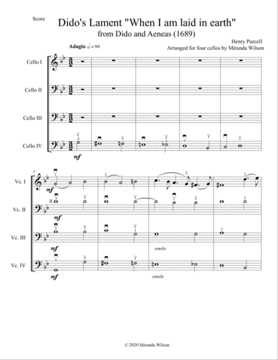 Henry Purcell, Dido's Lament 