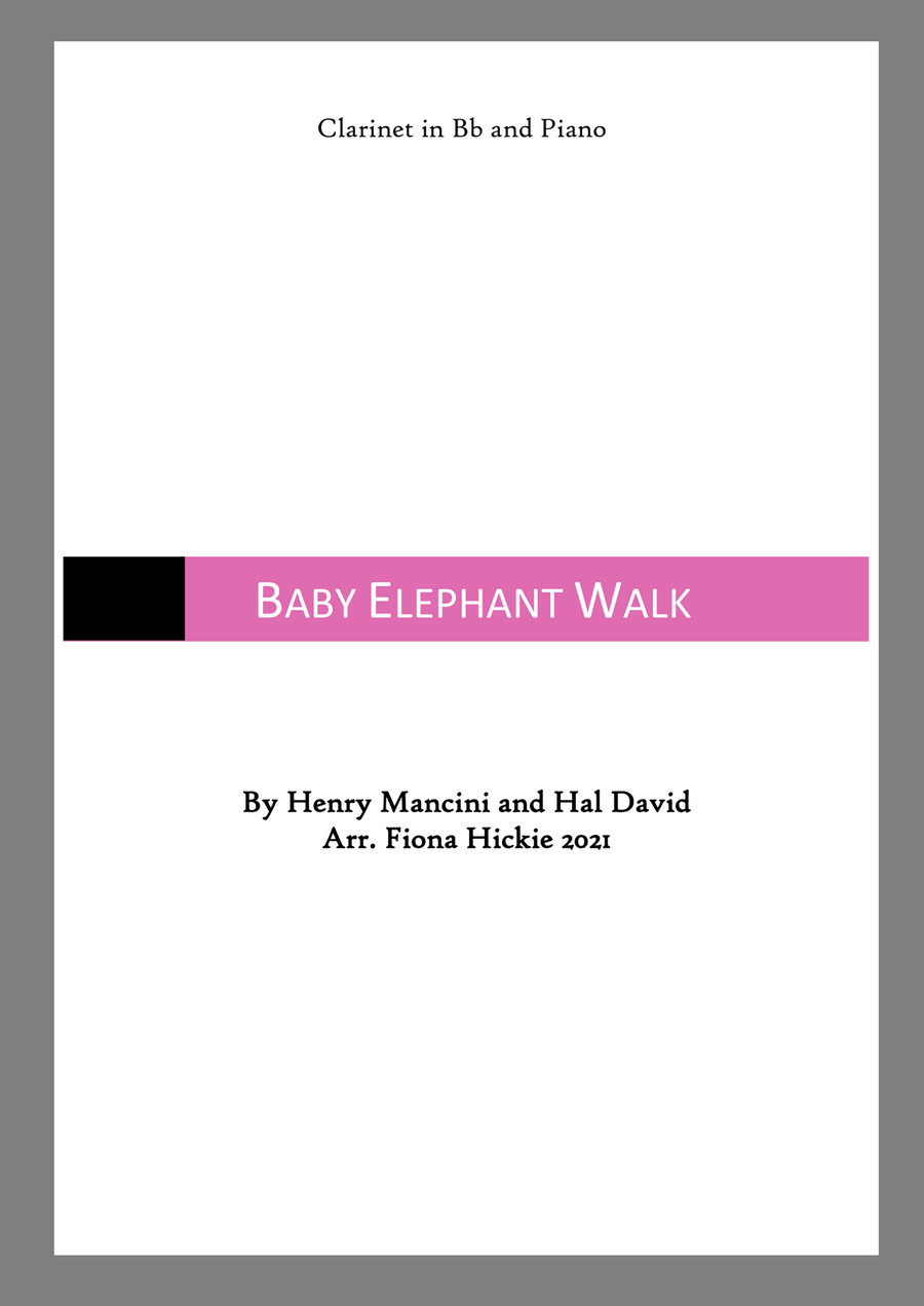 Baby Elephant Walk Clarinet Solo scores gallery preview page 1