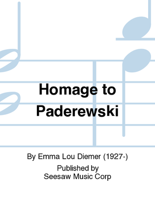 Book cover for Homage to Paderewski
