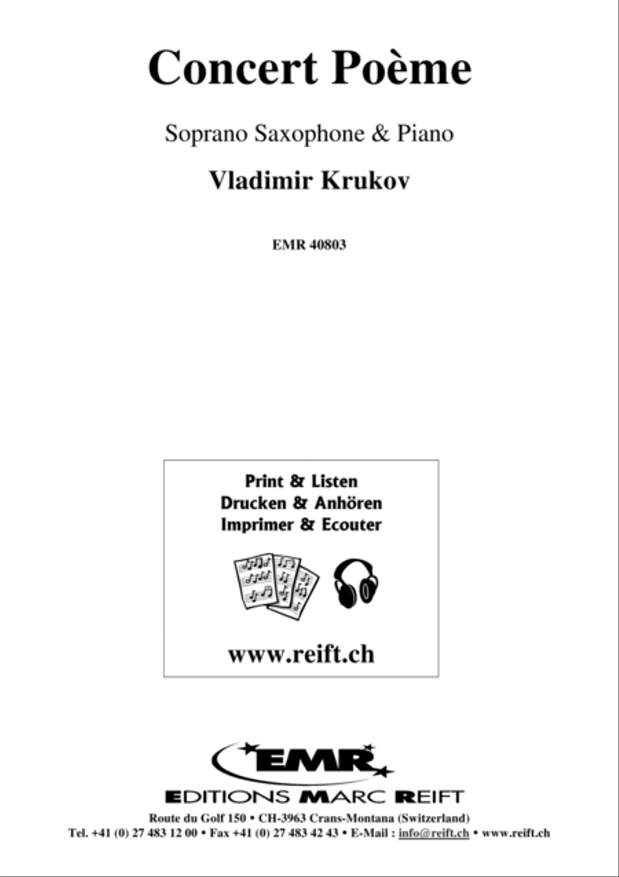 Concert Poeme Concert Poeme Soprano Saxophone scores gallery preview page 1