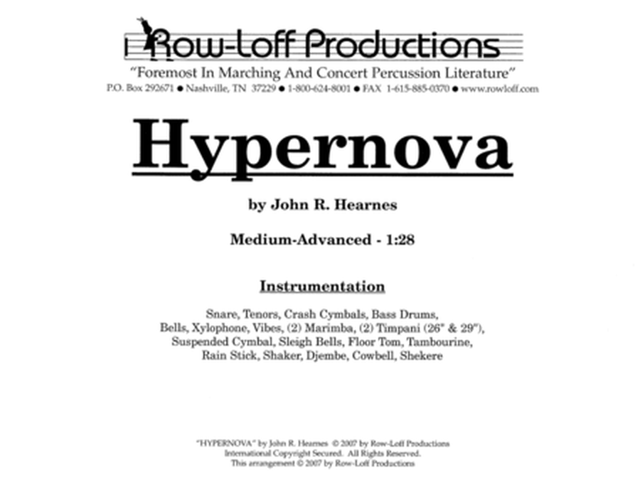 Hypernova w/Tutor Tracks