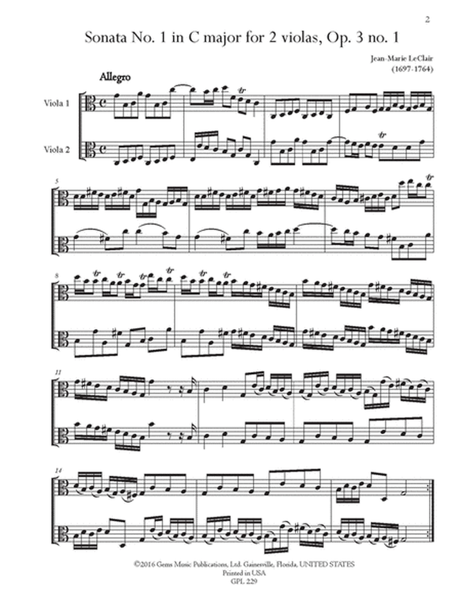 6 Sonates a 2 violes, Op. 3 no. 1-6