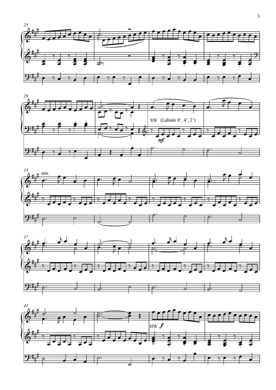 Toccata alla celtica for Organ Celtic Fiddle scores gallery preview page 3