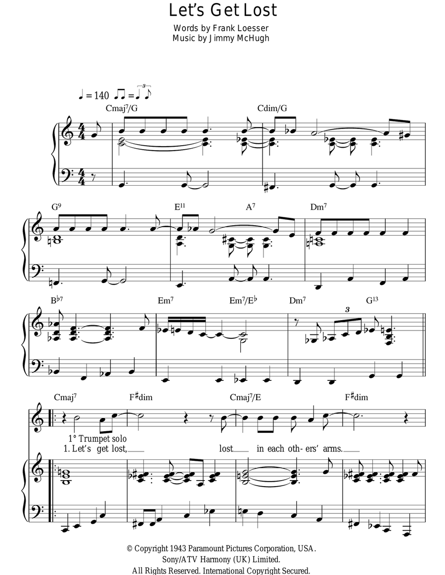 Let's Get Lost Let's Get Lost Guitar scores gallery preview page 1