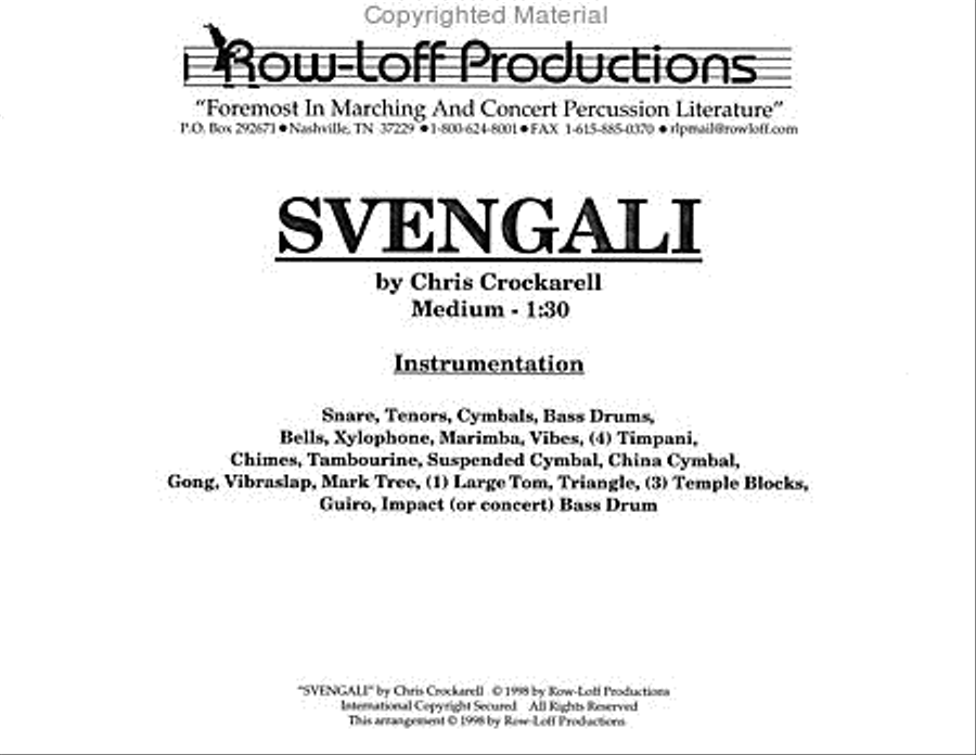 Svengali Percussion Ensemble scores gallery preview page 2