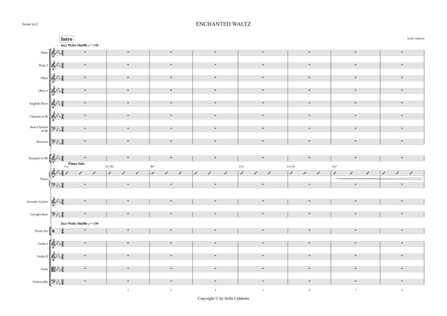 Enchanted Waltz - Score Only Large Ensemble scores gallery preview page 1