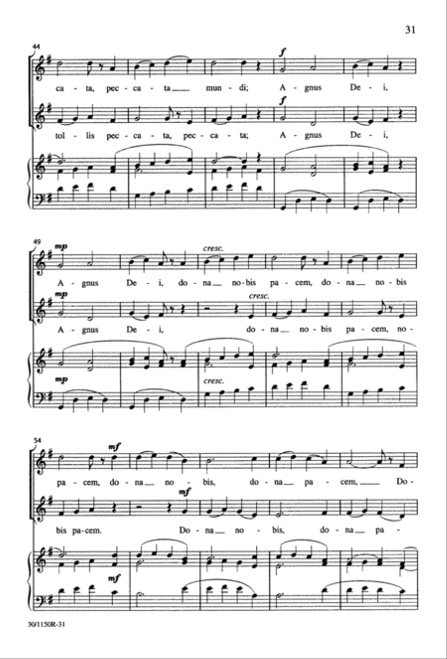 Messe Brève 2-Part scores gallery preview page 32