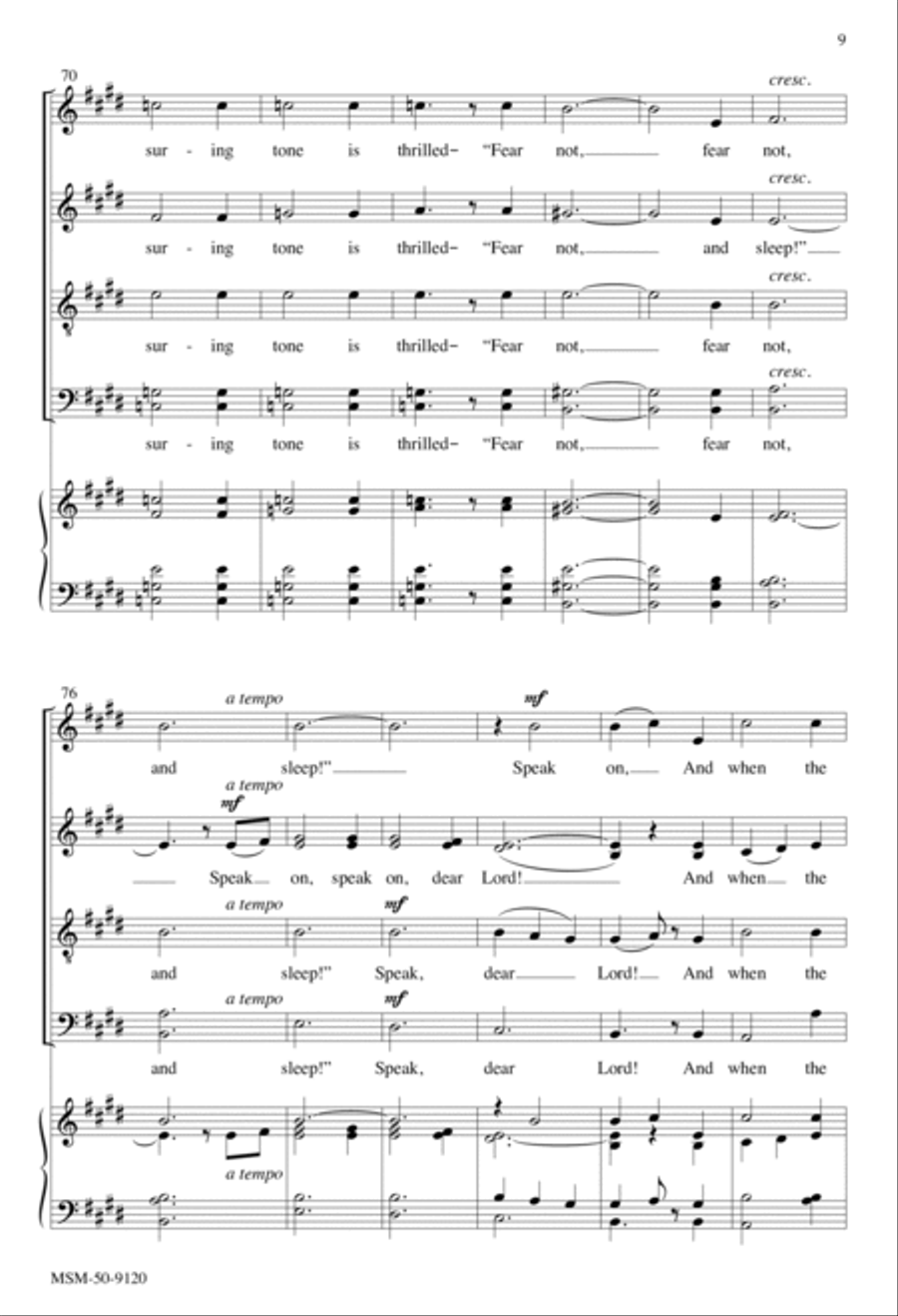 I Hear Thy Voice 4-Part scores gallery preview page 9