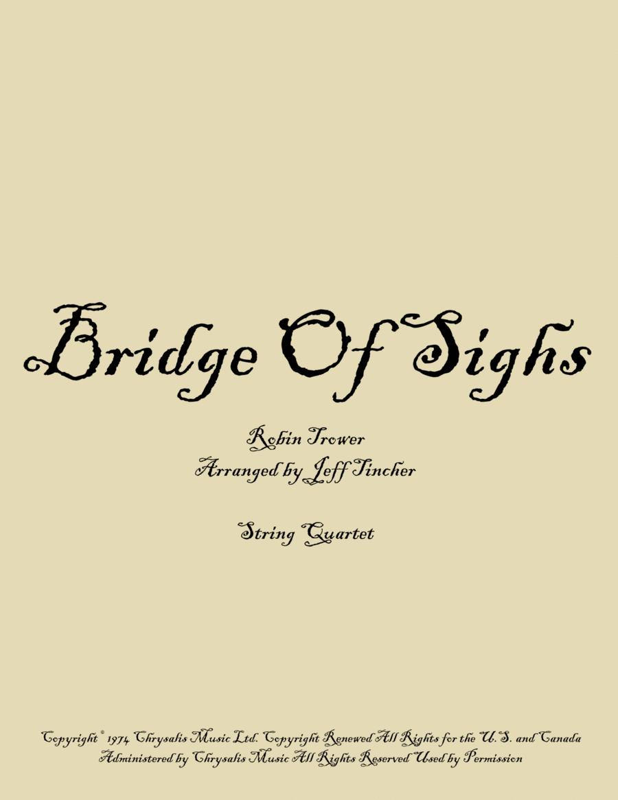 Bridge Of Sighs String Quartet scores gallery preview page 1