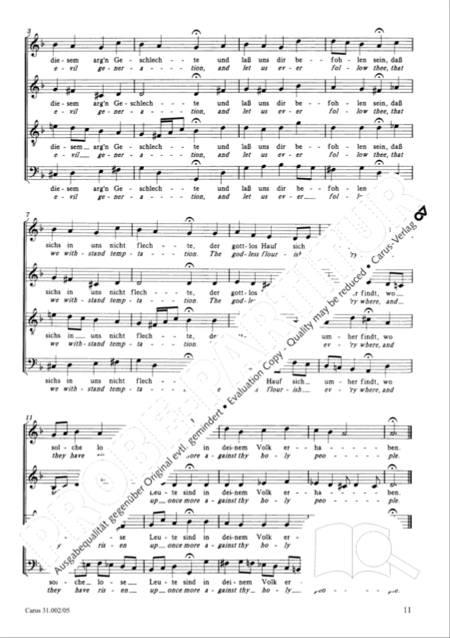O God, from heaven look on us (Ach Gott, vom Himmel sieh darein) ATB scores gallery preview page 12