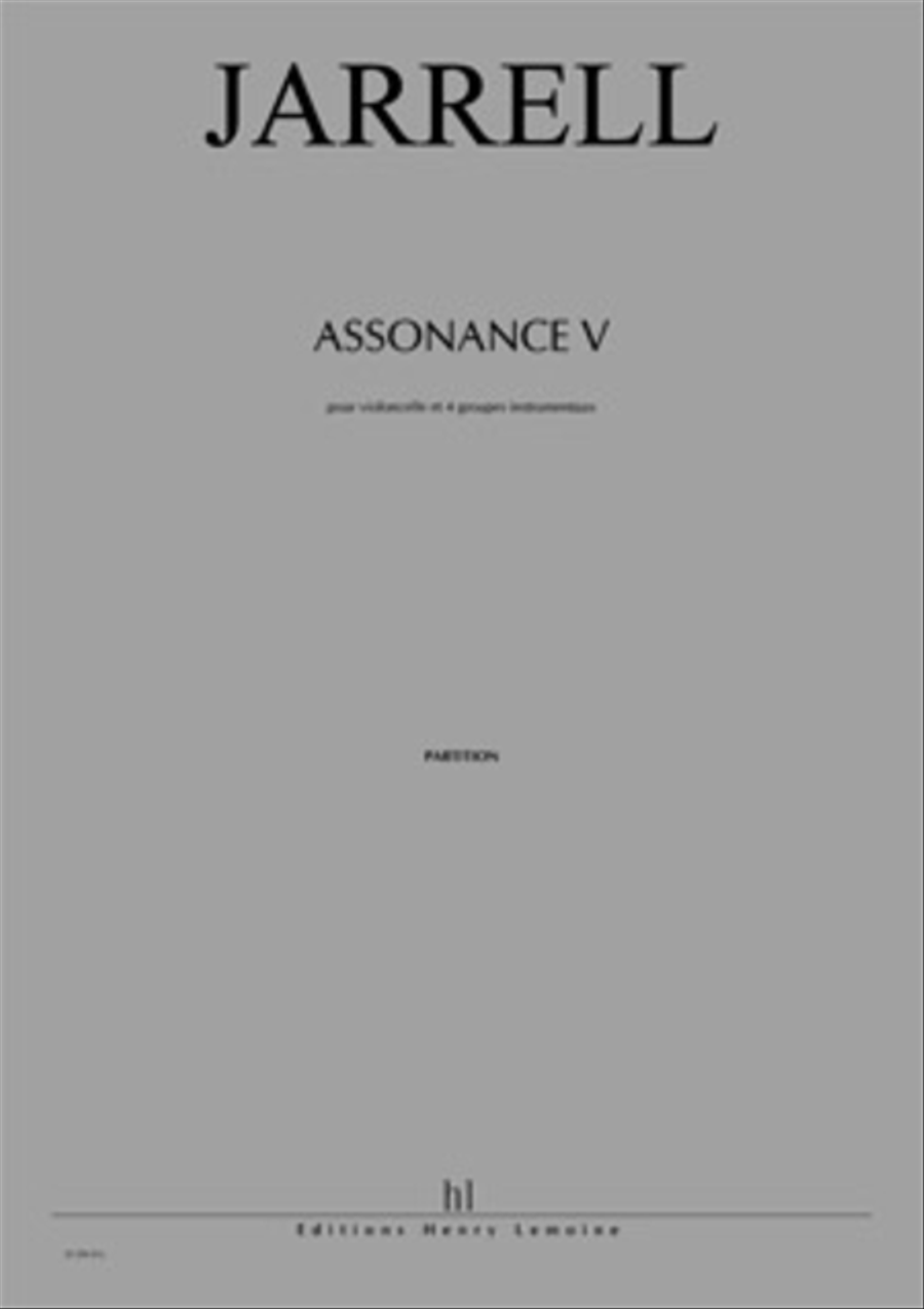 Assonance V (Chaque Jour N'Est Qu'une Treve) Cello scores gallery preview page 1