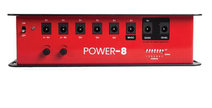 Pedal Board Power Supply with 8 Isolated Outlets