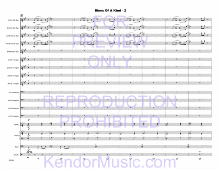 Blues Of A Kind (Full Score) Jazz Ensemble scores gallery preview page 4