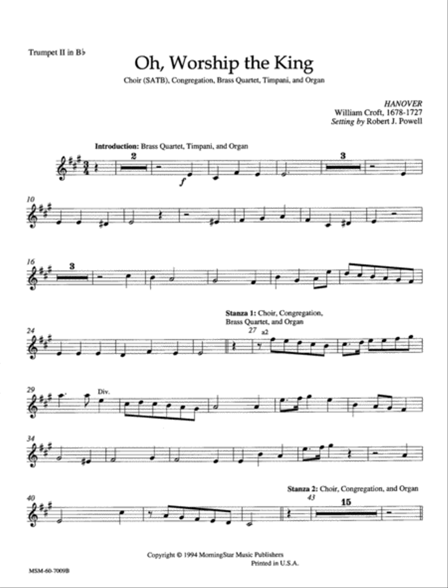 Oh, Worship the King Choir scores gallery preview page 3
