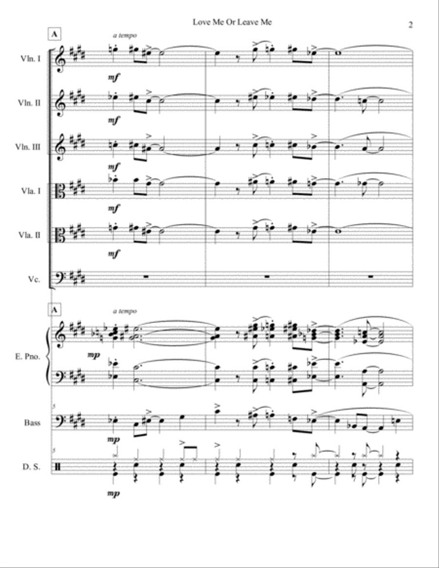 Love Me Or Leave Me Set of Parts scores gallery preview page 2