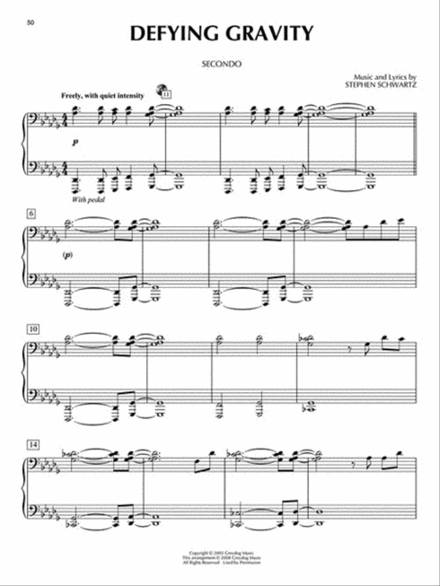 Wicked 1 Piano, 4-Hands scores gallery preview page 6