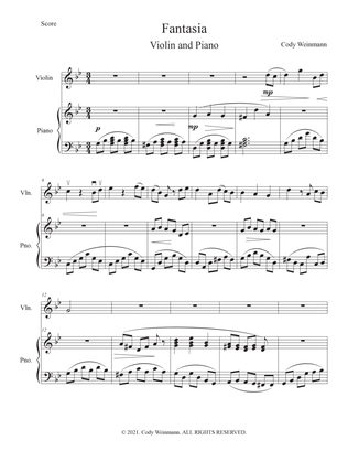 Little Fantasia for Violin and Piano in G Minor