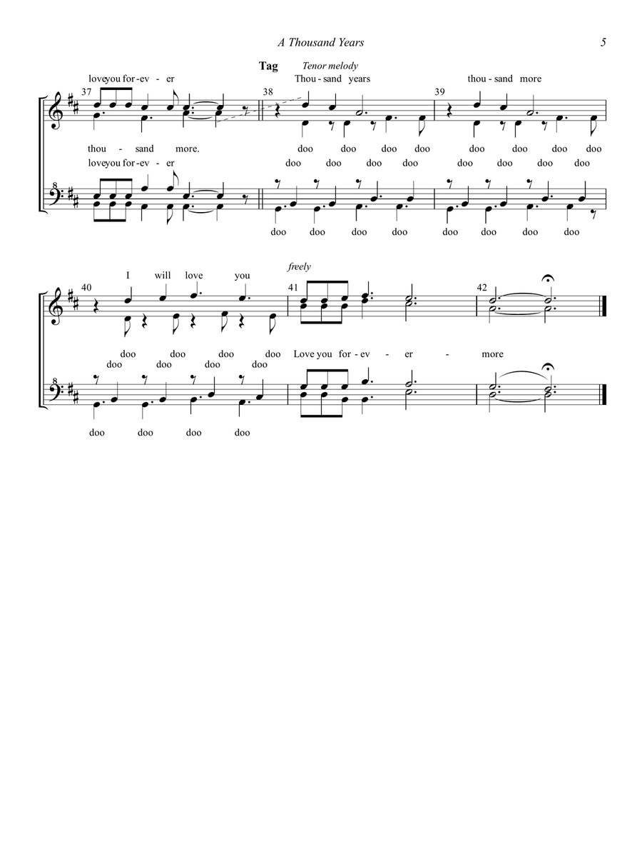 A Thousand Years SSAA scores gallery preview page 5