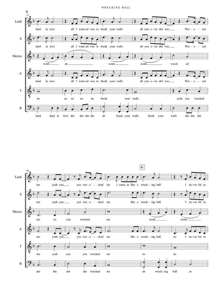 Wrecking Ball 4-Part scores gallery preview page 6