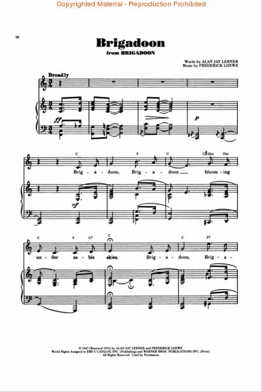The Greatest Songs of Lerner & Loewe Piano, Vocal, Guitar scores gallery preview page 3