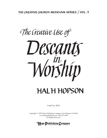 Creative Use of Descants in Worship, The (Vol. 3)-Digital Download