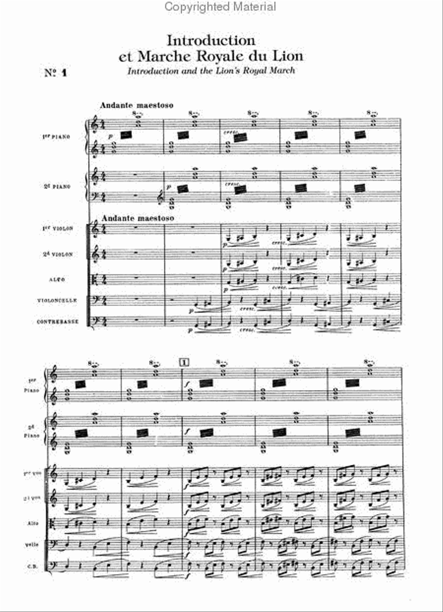 The Carnival of the Animals in Full Score