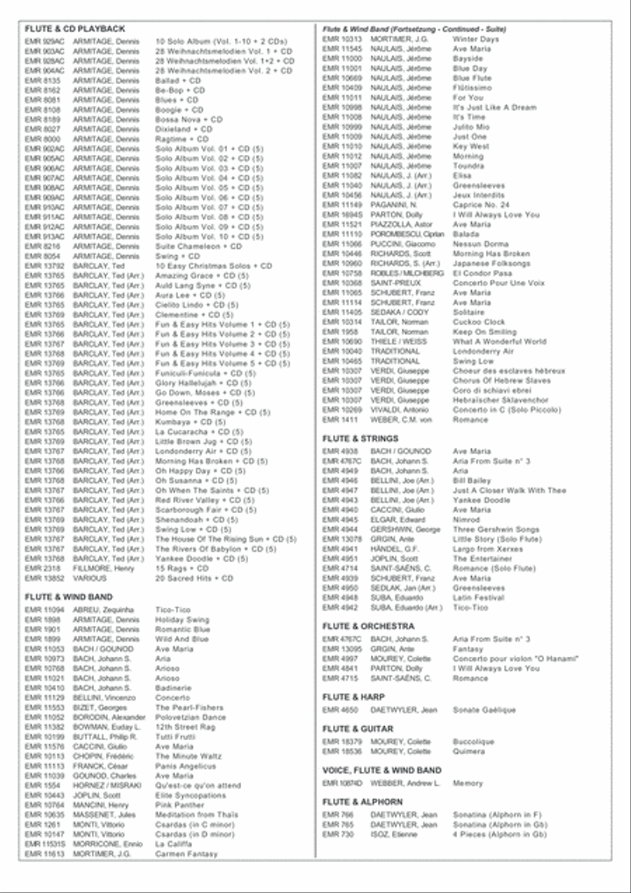 Ave Maria Flute Solo scores gallery preview page 6