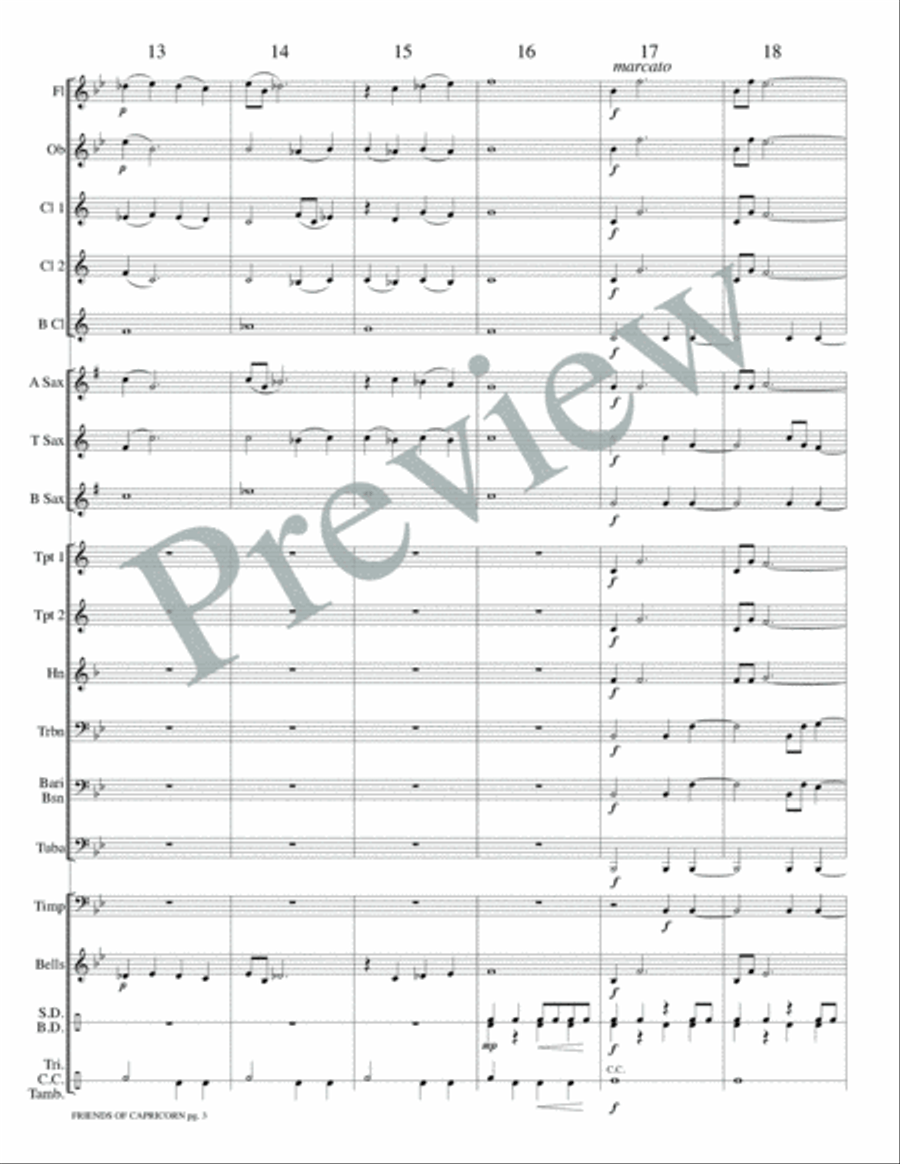 Friends of Capricorn Friends of Capricorn Concert Band scores gallery preview page 6