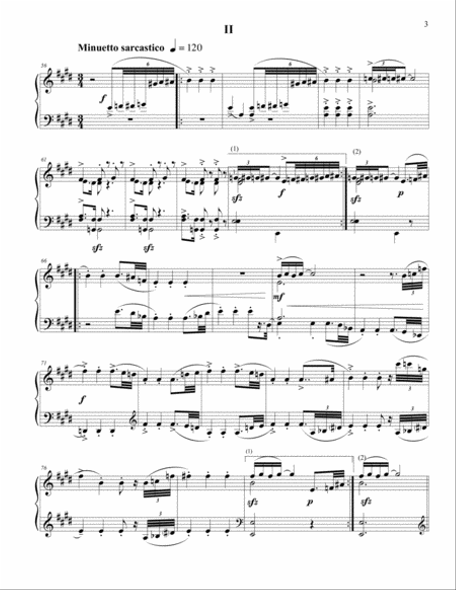Four Concert Dances for Solo Piano (1968-69) Piano Solo scores gallery preview page 4