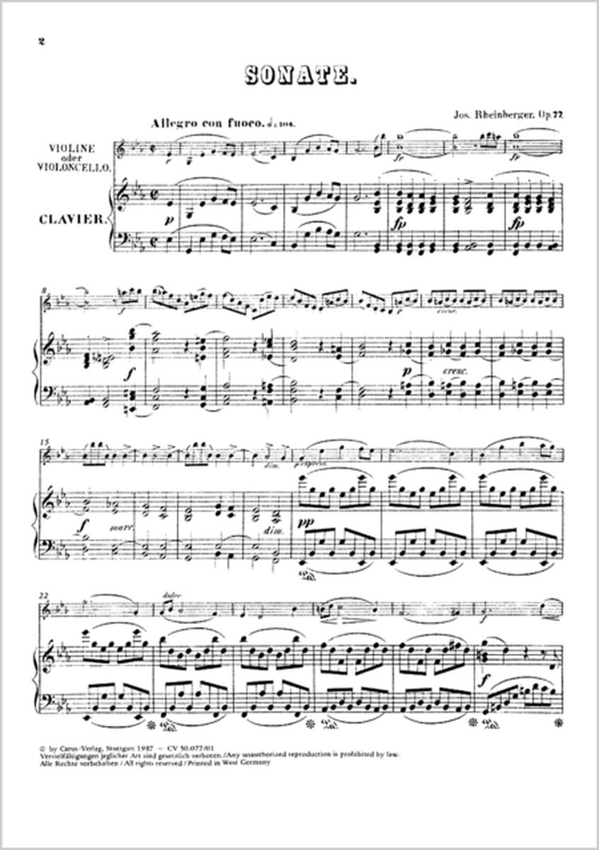 Violin Sonata No. 1 in E flat major