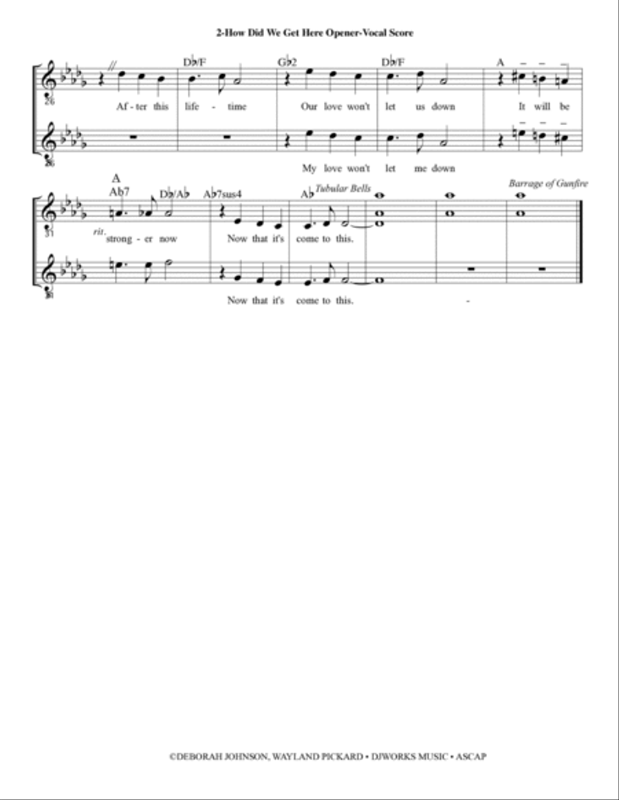 Tsarina the Musical Vocal Music Score