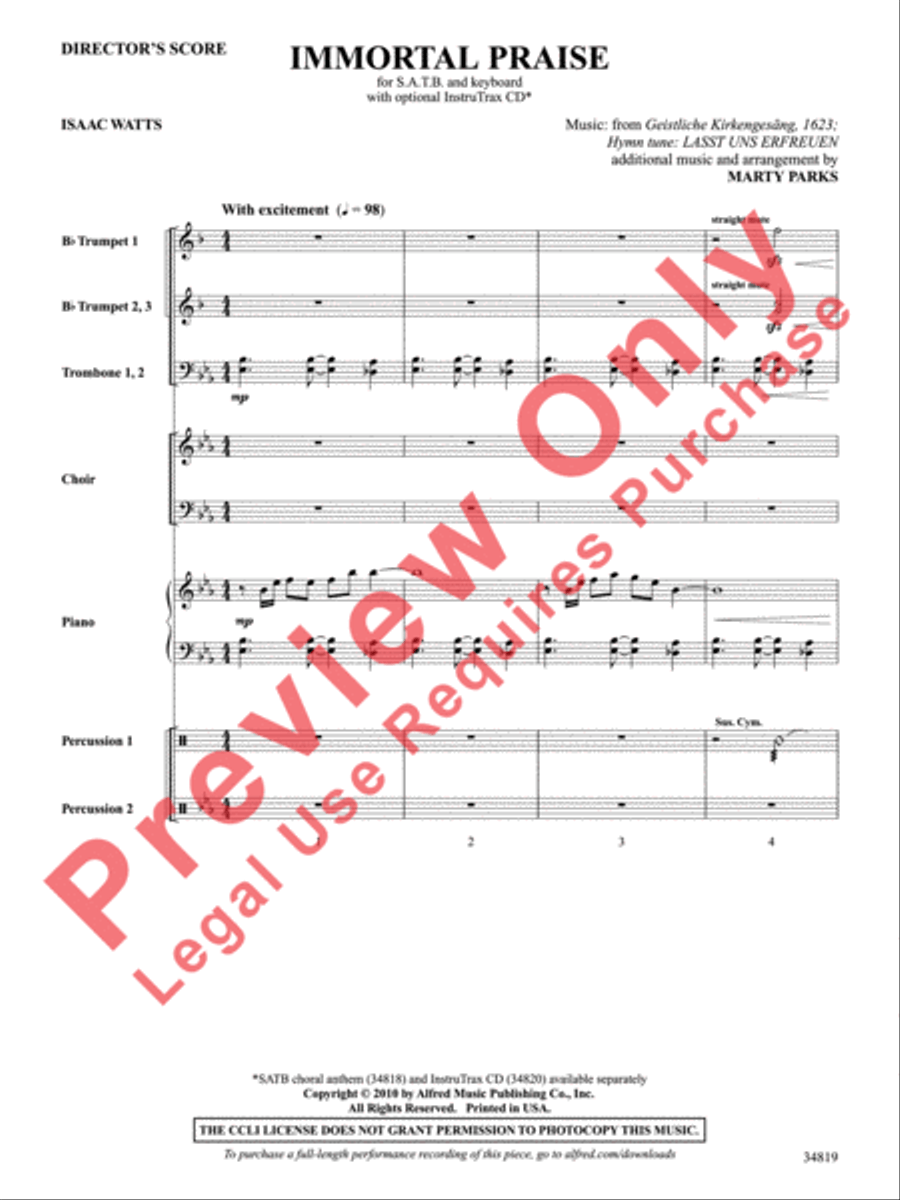 Immortal Praise Choir scores gallery preview page 2