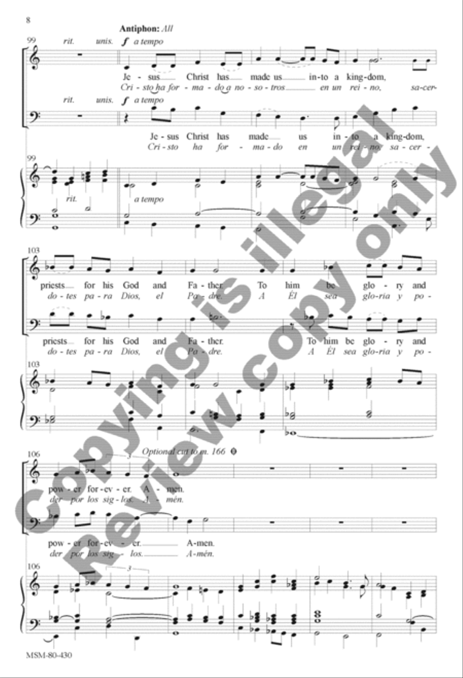 Canticle of Jesus Christ, Our Redeemer 4-Part scores gallery preview page 23