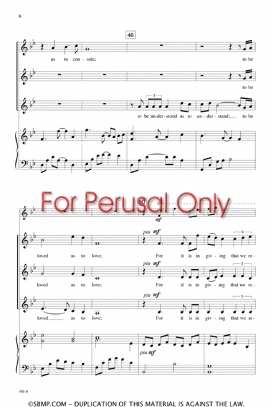 Prayer of St. Francis of Assisi - SSA Octavo SSA scores gallery preview page 6