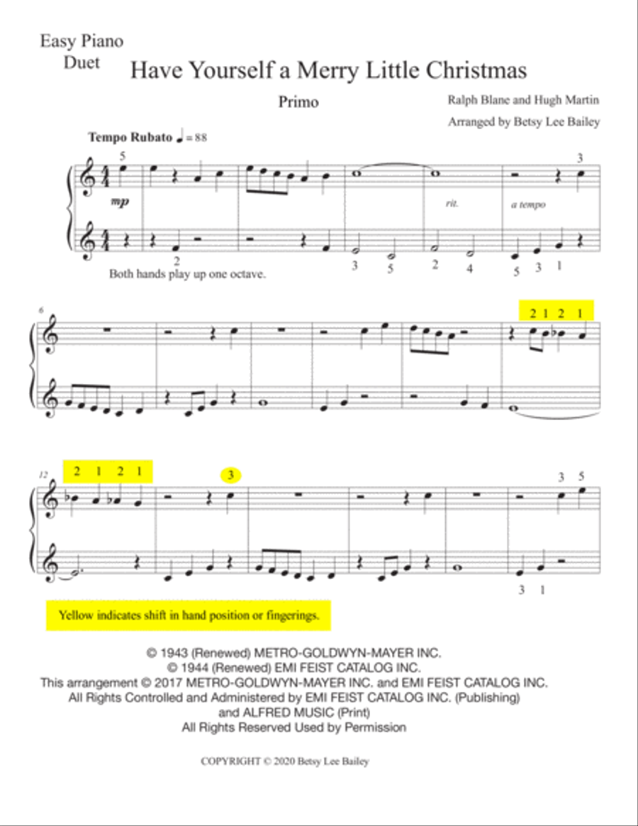 Have Yourself A Merry Little Christmas Have Yourself A Merry Little Christmas 1 Piano, 4-Hands scores gallery preview page 2