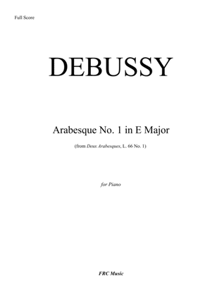 Book cover for Arabesque No. 1 in E Major (for Piano)