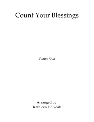 Count Your Many Blessings (When Upon Life's Billows) for Piano Solo