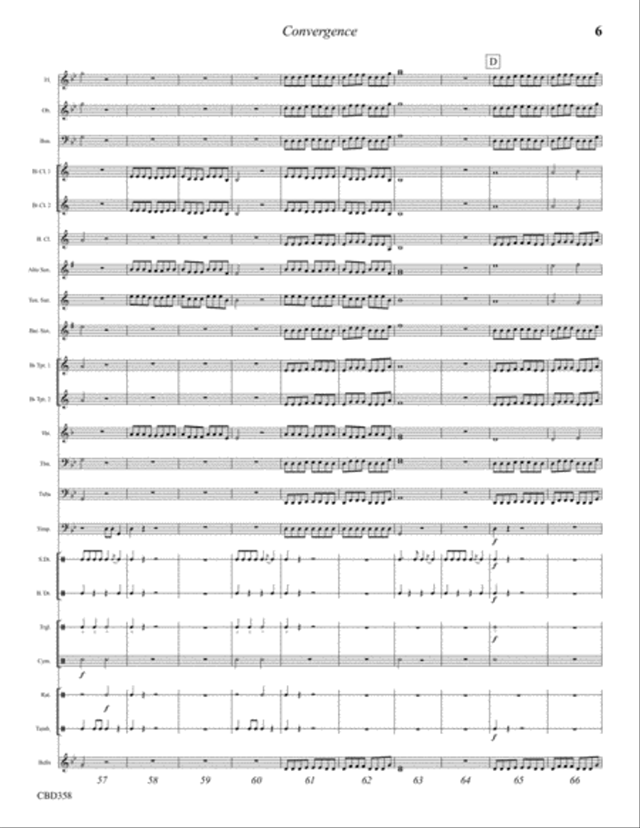 CONVERGENCE for Elementary CONCERT BAND (grade 2) Concert Band scores gallery preview page 6