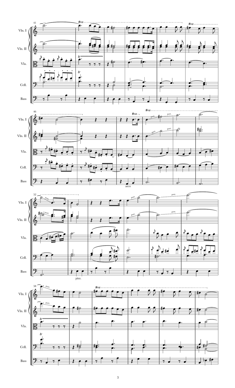 Malaguena Salerosa String Quartet scores gallery preview page 3
