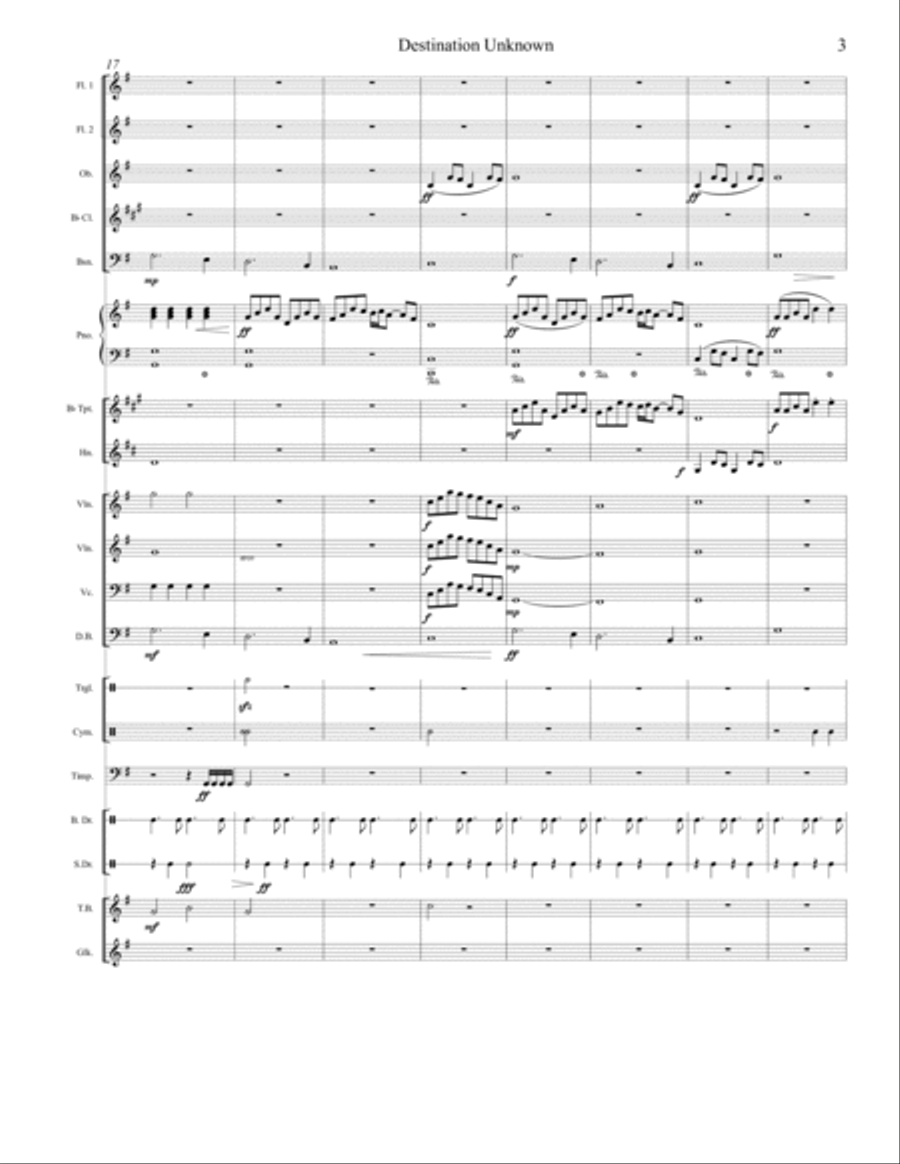 Destination Unknown Full Orchestra scores gallery preview page 3