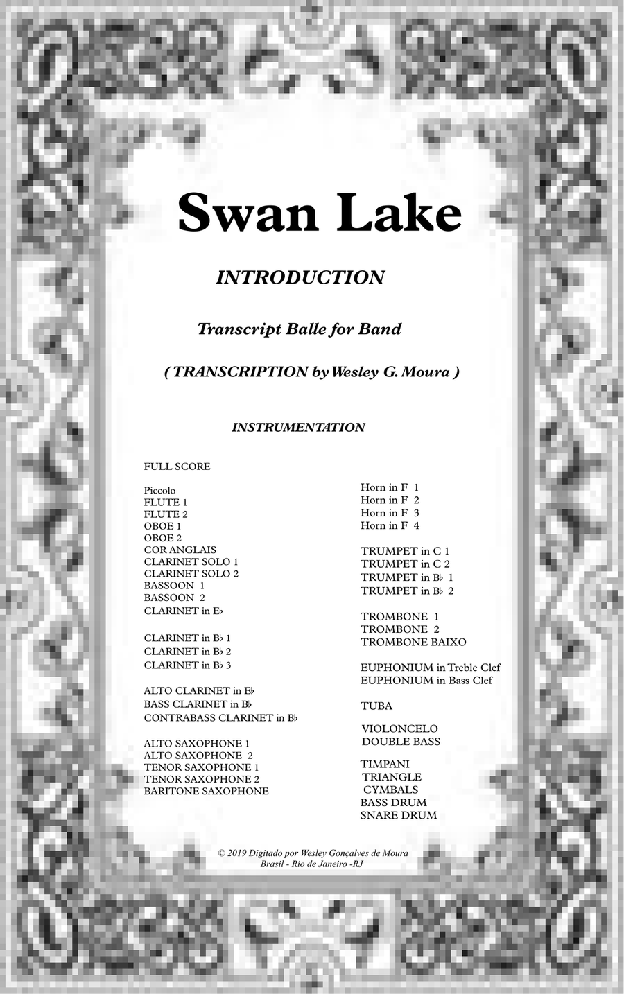 Swan Lake Concert Band scores gallery preview page 2