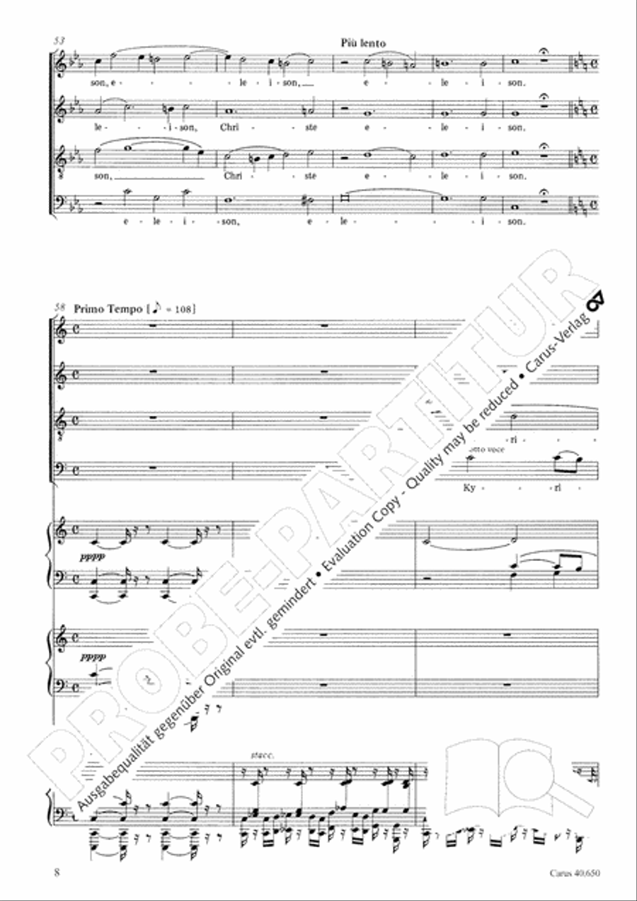 Petite Messe solennelle 4-Part scores gallery preview page 19