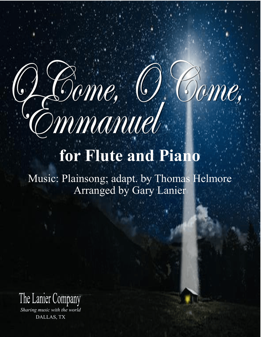 O COME, O COME, EMMANUEL, Flute and Piano (Score & Parts included) Flute Solo scores gallery preview page 1