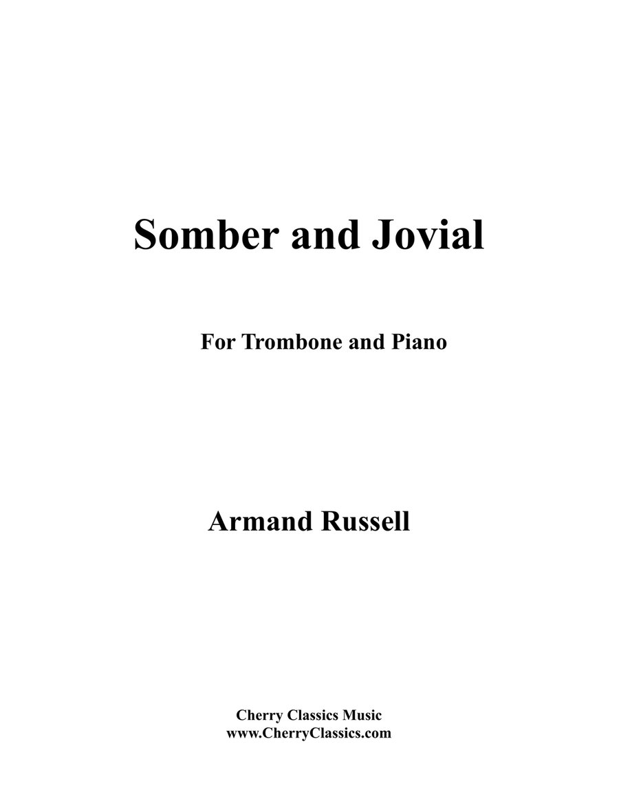 Somber and Jovial for Trombone and Piano Piano scores gallery preview page 1