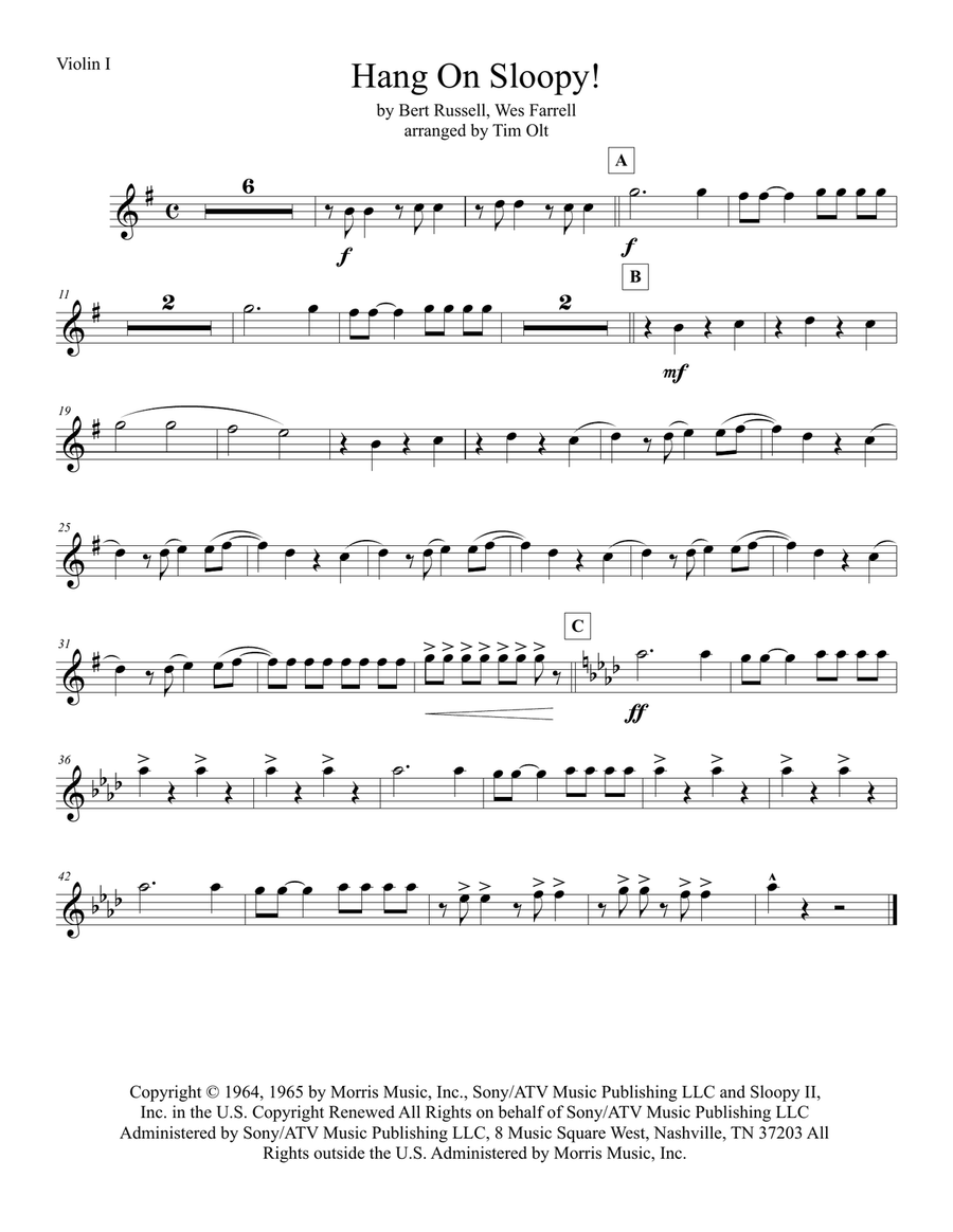Hang On Sloopy String Quartet scores gallery preview page 4
