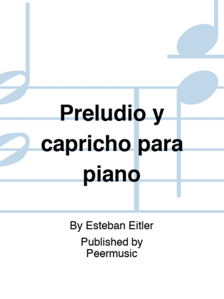 Book cover for Preludio y capricho para piano