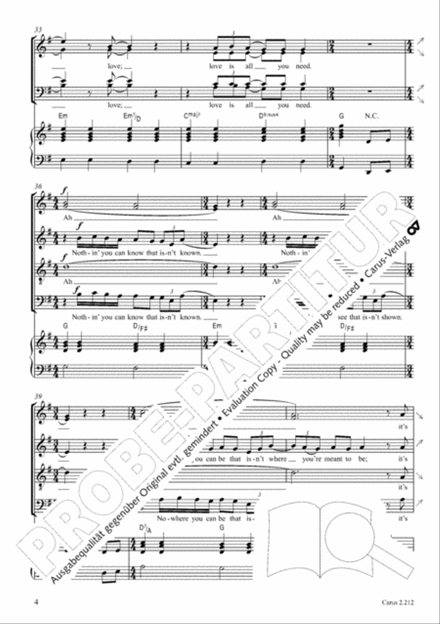 Love songs. Choral collection with CD 4-Part scores gallery preview page 9