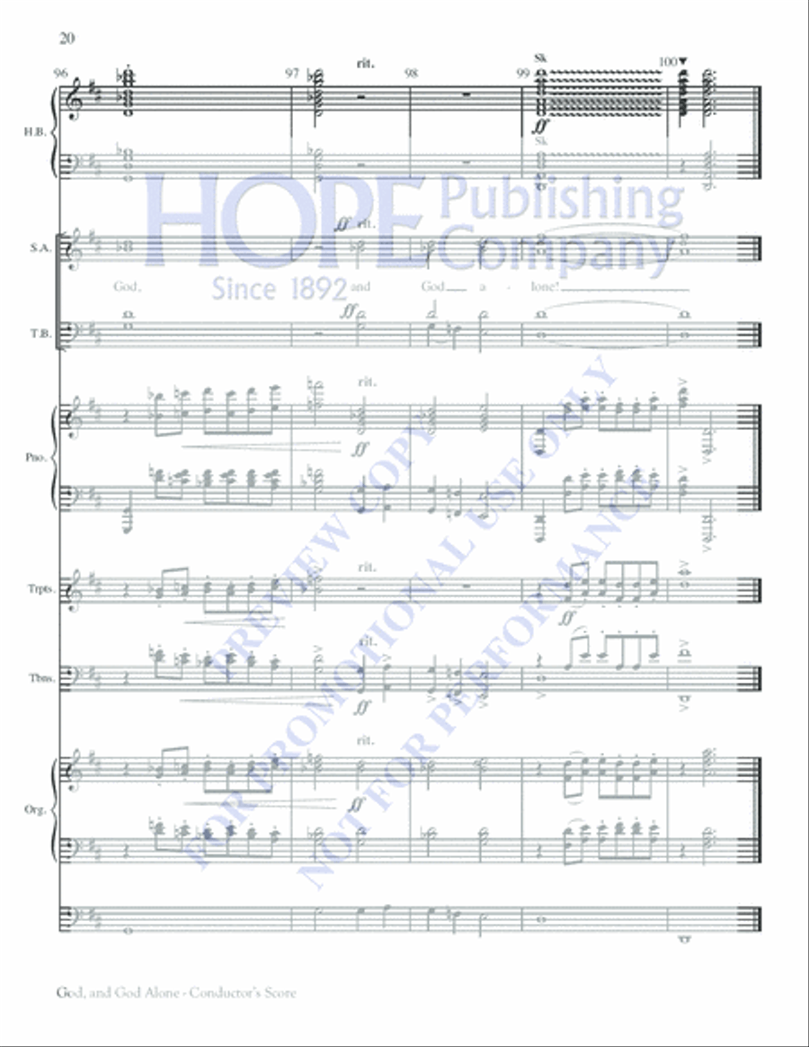 God, and God Alone Choir scores gallery preview page 20