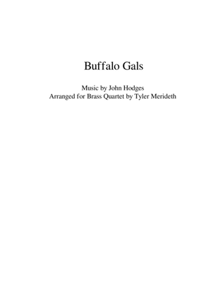 Book cover for Buffalo Gals for Brass Quartet with optional horn