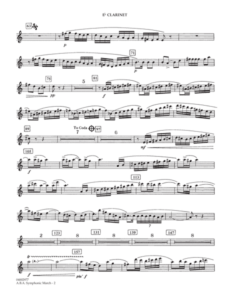 A.B.A. Symphonic March (Kitty Hawk) - Eb Clarinet